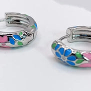 Enamel Ohrringe Blau