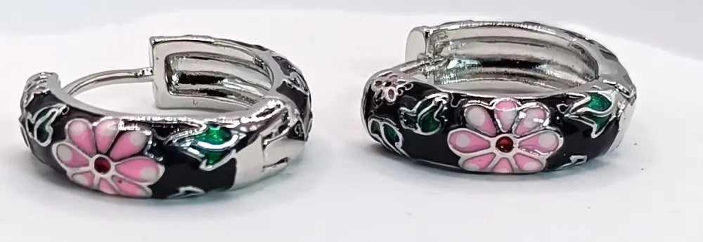 Enamel Ohrringe Schwarz