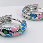 Enamel Ohrringe Blau