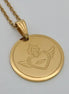 Heilige Herz Edelstahl Anhanger und Gold Edelstahl Kette