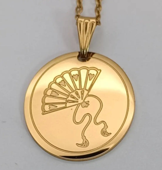 Sensu edestahl anhanger unf gold edestahl kette